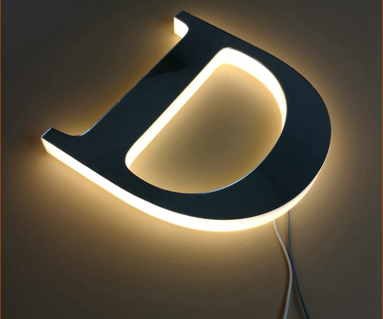 Outdoor Acrylic Stainless Steel Frontlit Led Sign 246